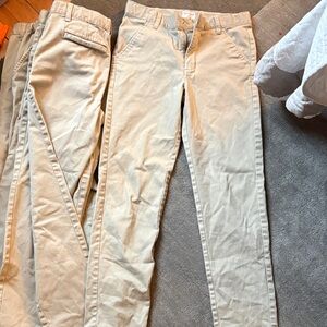 Set of 5 Cat & Jack Boys Khaki Uniform Pants 14